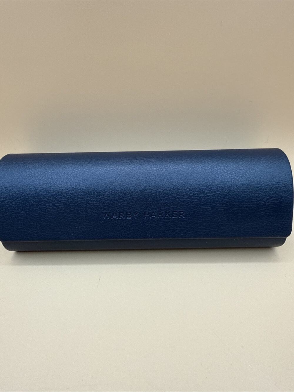 Warby Parker Blue Hard Case for Glasses And Sunglasses With Felt Lining